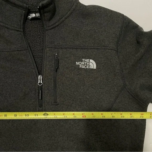The North Face Men’s Large Gray 1/4 Zip Sweater Fleece Casual Activewear - Picture 6 of 7